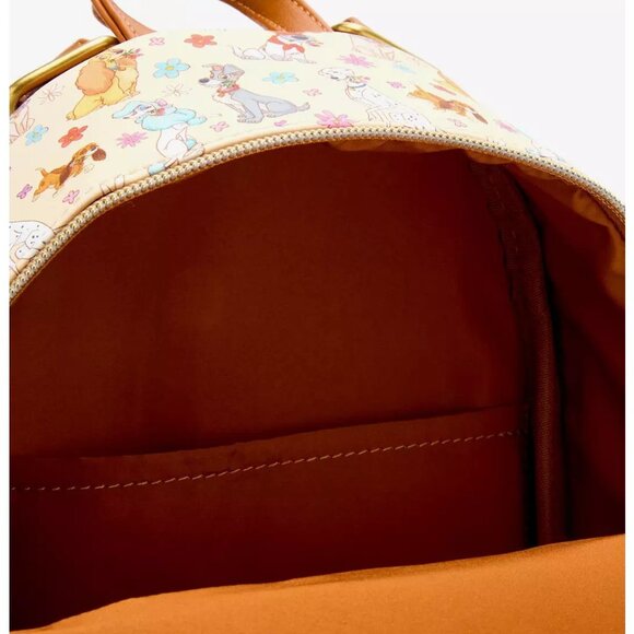 Loungefly Disney Dogs Mini Backpack Disney Dog Characters Floral Bag - Picture 4 of 4